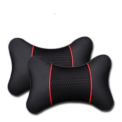 Leather Knitted Car Pillows Headrest