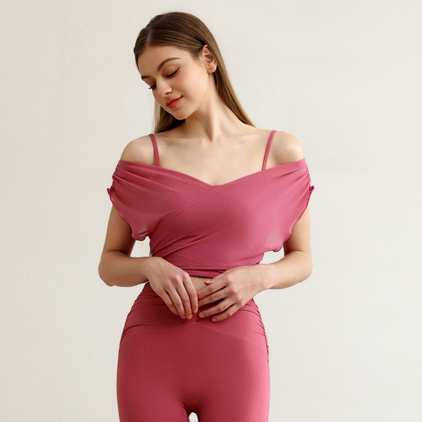 Yoga Vest with Chest Pad Workout Bra T shirt