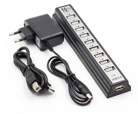 10USB 2.0 Hubs with AC Power Outlet