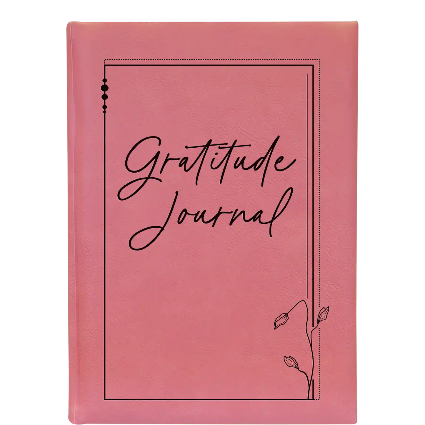Gratitude Journal Leatherette Journal (large) | Pink