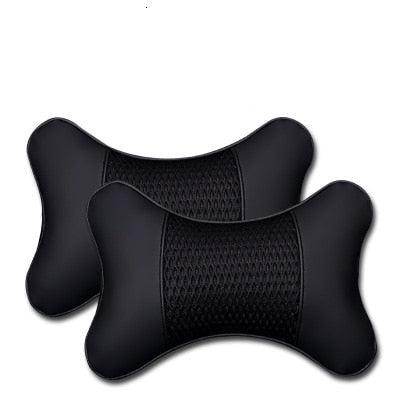 Leather Knitted Car Pillows Headrest