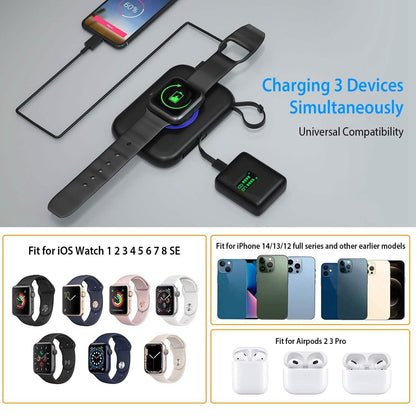 3-in-1 Wireless Charger Portable Power Bank