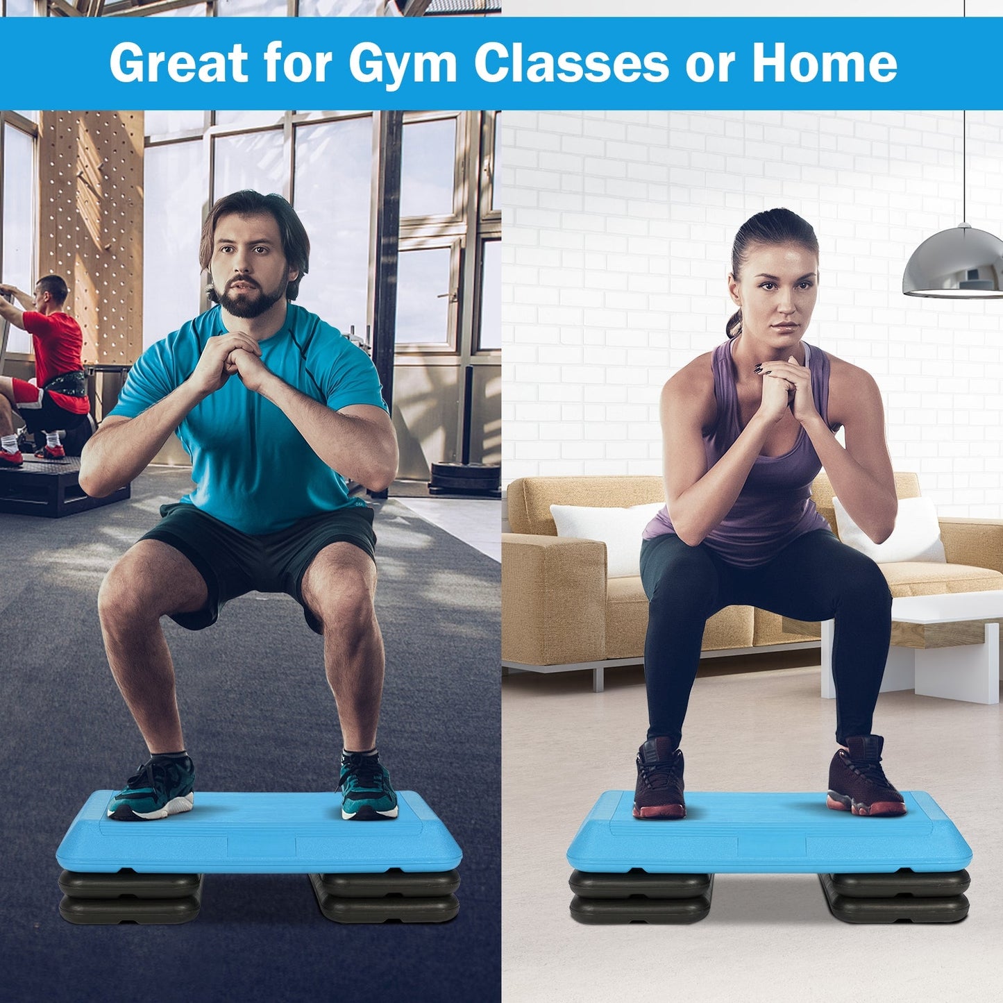 29 Inch Adjustable Workout Fitness Aerobic Stepper Exercise Platform