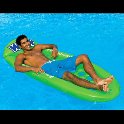 Float with Built-In Pillow and Body Hugging Side Chambers