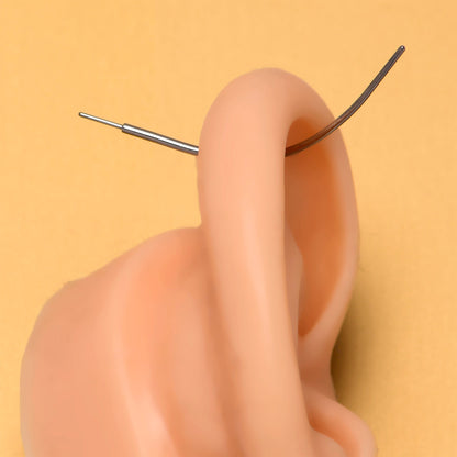 Stainless Steel Curved Insertion Tool, Threadless Insertion Pin Taper