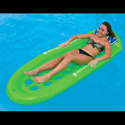 Float with Built-In Pillow and Body Hugging Side Chambers