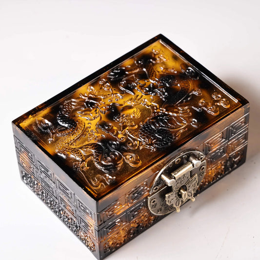 4" Old Hawksbill Turtle Long Box Amulet