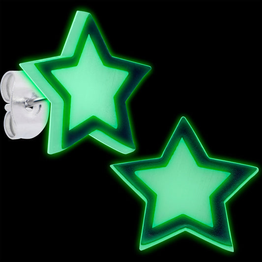 Shining Stars Glow in the Dark Stud Earrings