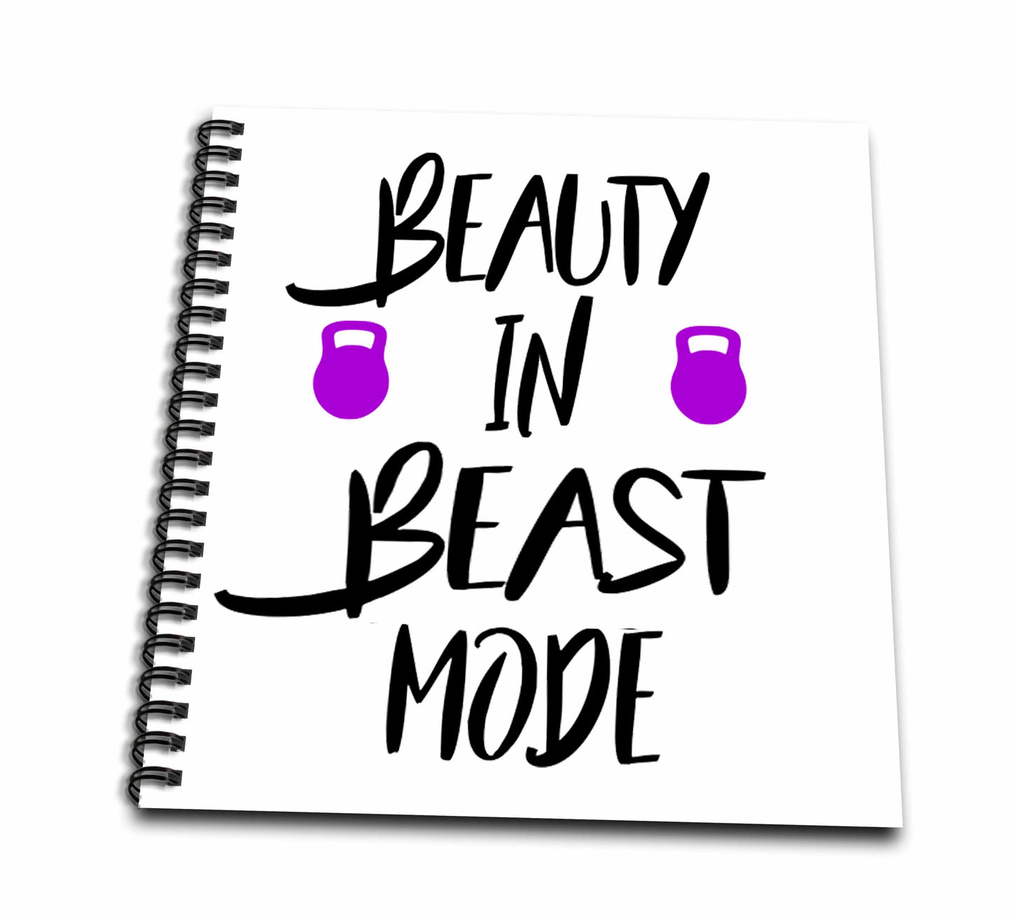 3dRose Beauty in Beast Mode with the Exercise WorkoutTypography - Drawing Books (db_335113)