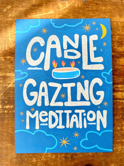Shine On Candle Relaxation Set: "Sunday Detox" Candle (Bergamot, Anise, White Clove, and Vanilla), Meditation Card + Mindfulness Journal