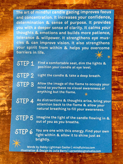 Winter Light Candle Relaxation Set: "Pumpkin Spice" Candle (Sugared maple, Pumpkin, Cinnamon & Nutmeg), Meditation Card + Mindfulness Journal