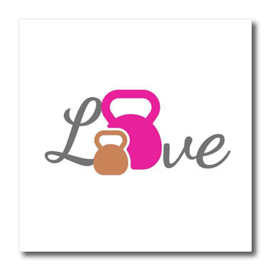 3dRose Gym Materials with Text Love - Iron on Heat Transfers (ht-376834)