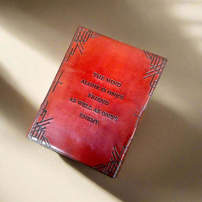 "The Mind Alone" Leather Journal - Philosophical & Handcrafted