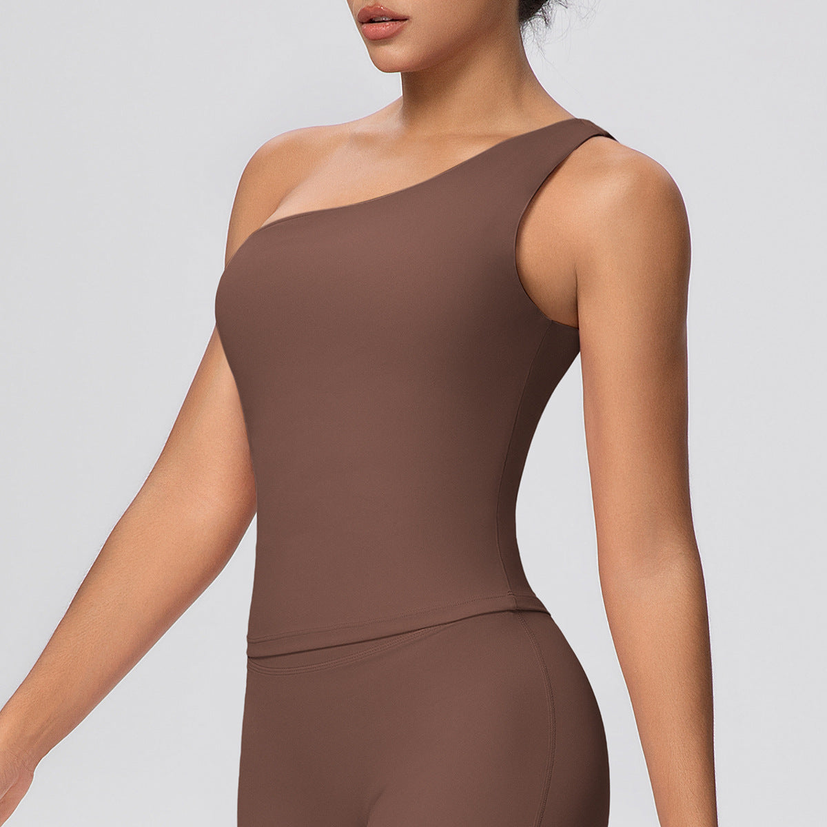 One Shoulder Yoga Clothes Workout Vest