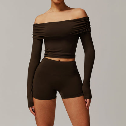 Sollinarry Brushed Yoga Women Casual Comfortable Yoga Clothes Running Exercise Workout Outfit