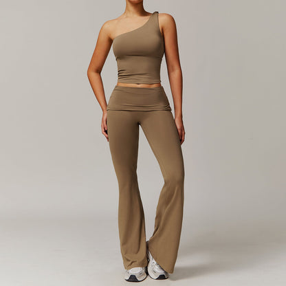 Sollinarry Brushed Yoga Women Casual Comfortable Yoga Clothes Running Exercise Workout Outfit