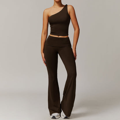 Sollinarry Brushed Yoga Women Casual Comfortable Yoga Clothes Running Exercise Workout Outfit