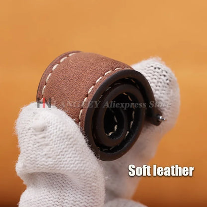 Polar Leather Watch Band For Smartwatch Genuine Calfskin Butterfly Clasp