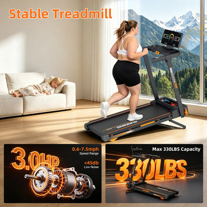 Home Foldable Treadmill With 15% Incline