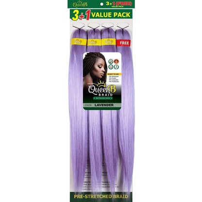 Queen B Pre-Stretched Braiding Hair Value Pack