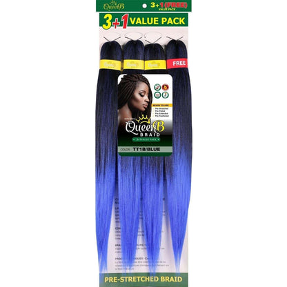 Queen B Pre-Stretched Braiding Hair Value Pack