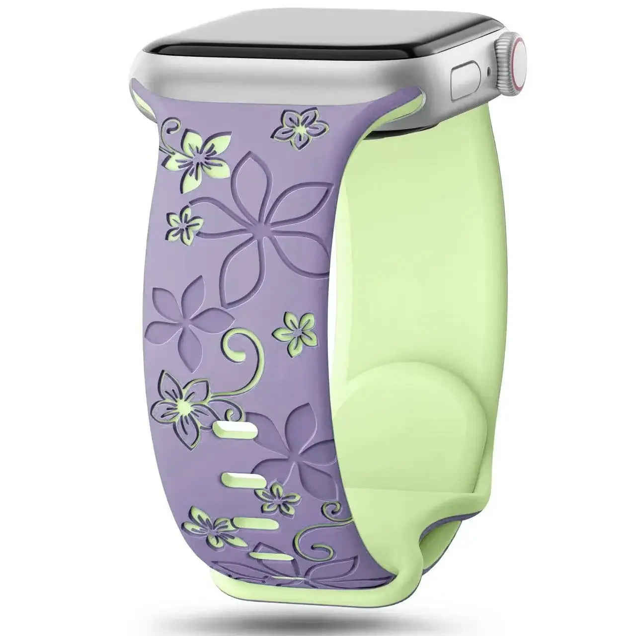 Apple Watch Silicone Band - Durable Floral Design Strap