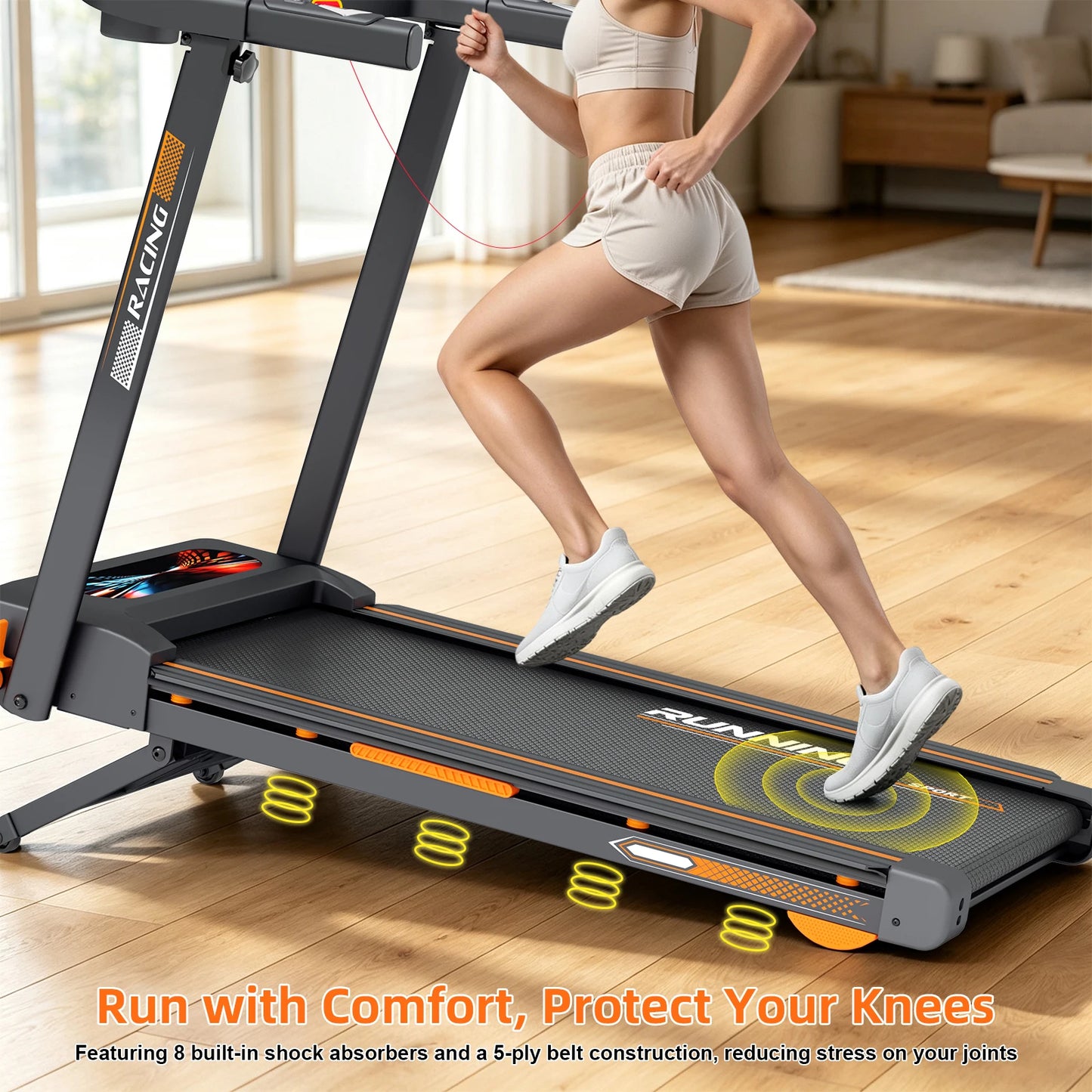 Home Foldable Treadmill With 15% Incline