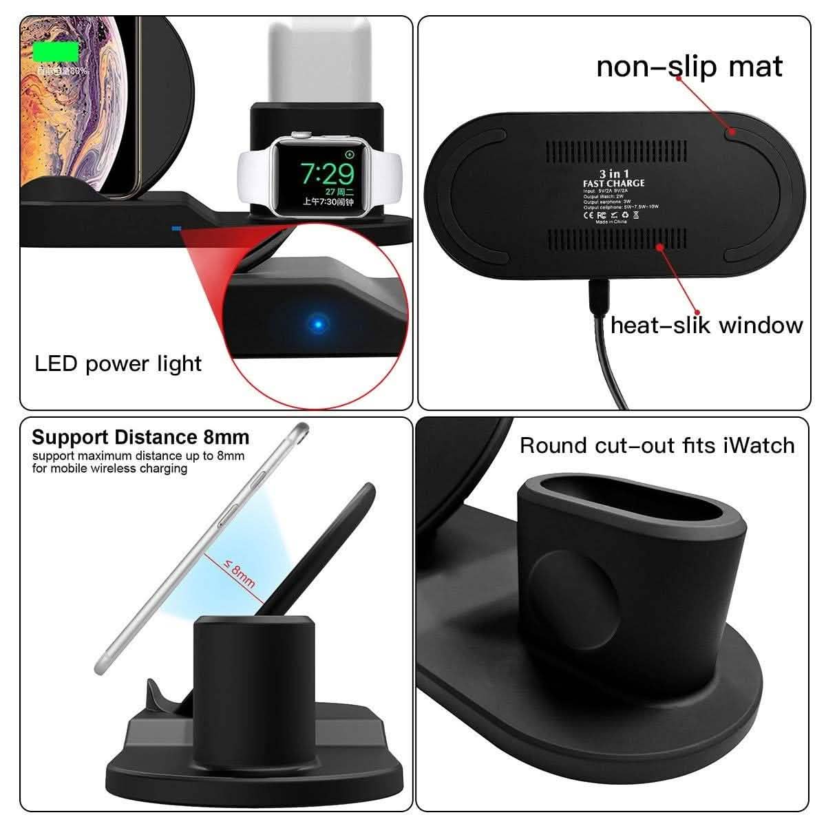 3-in-1 Wireless Power Charging Station