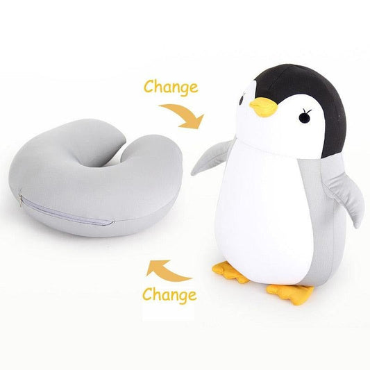 Penguin U-Shaped Sleep Protection Neck Pillow