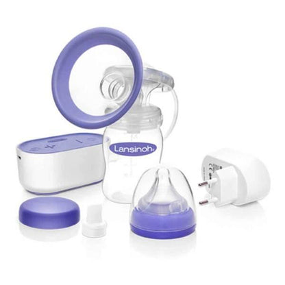 Lansinoh Compact Single Electric Breast Pump - Portable, Adjustable Vacuum, Rechargeable