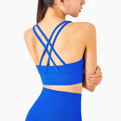 New High Quality Fabric Nylon Breathable Women Yoga Tops Bra Solid Color And Sports Wear Outdoor Exercise Clothes For Ladies