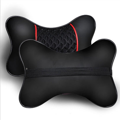 Leather Knitted Car Pillows Headrest