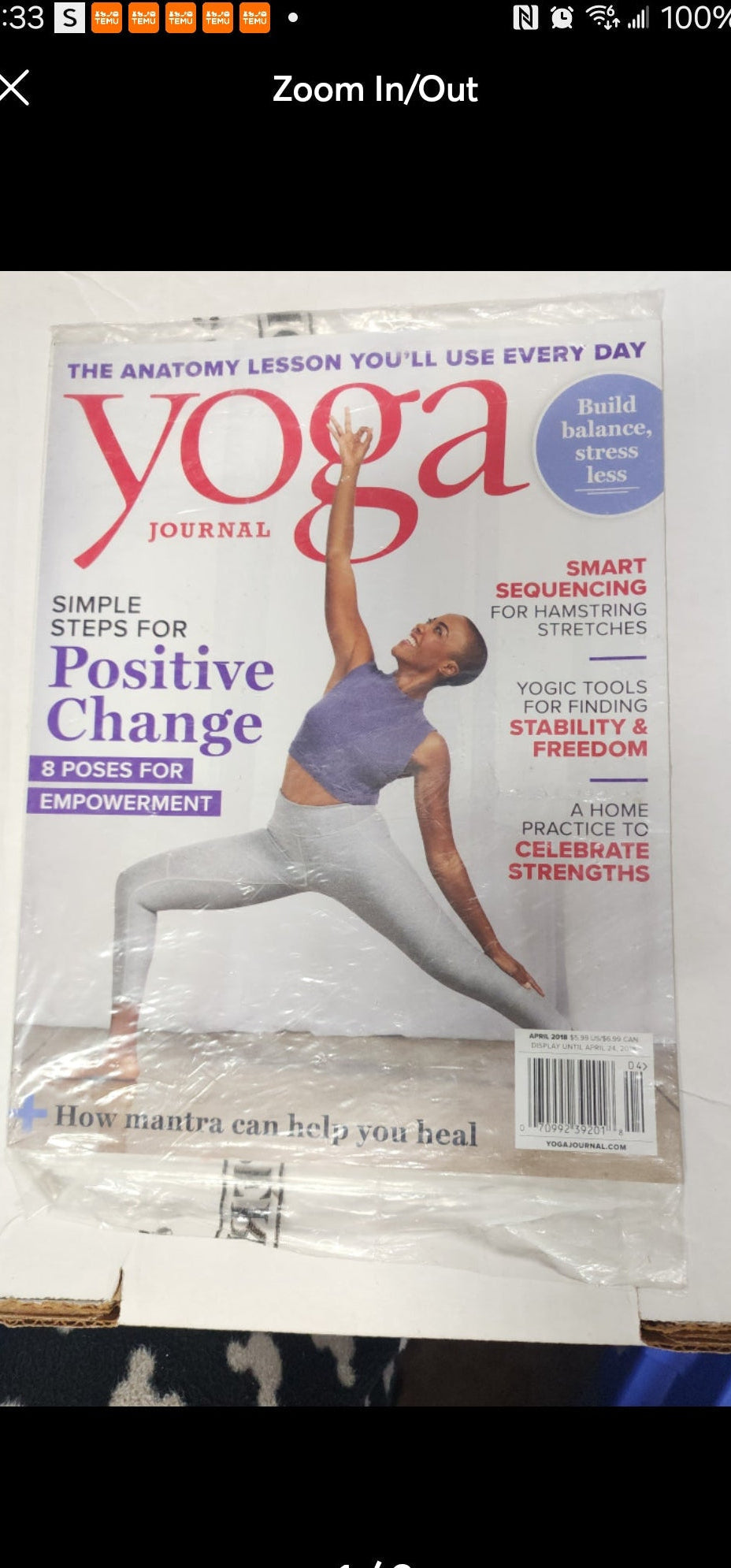 New Yoga Journal April 2018 Mantra can help heal, simple steps for positive change.