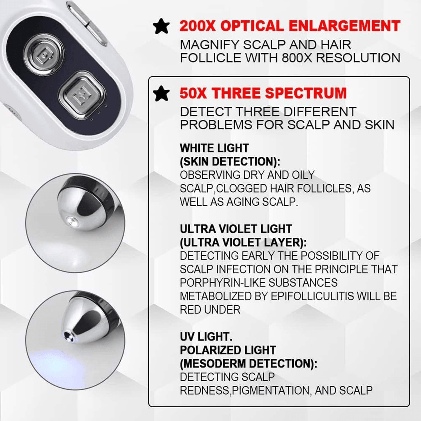 Shape Tactics Triple Spectrum HD Skin & Scalp Analyzer