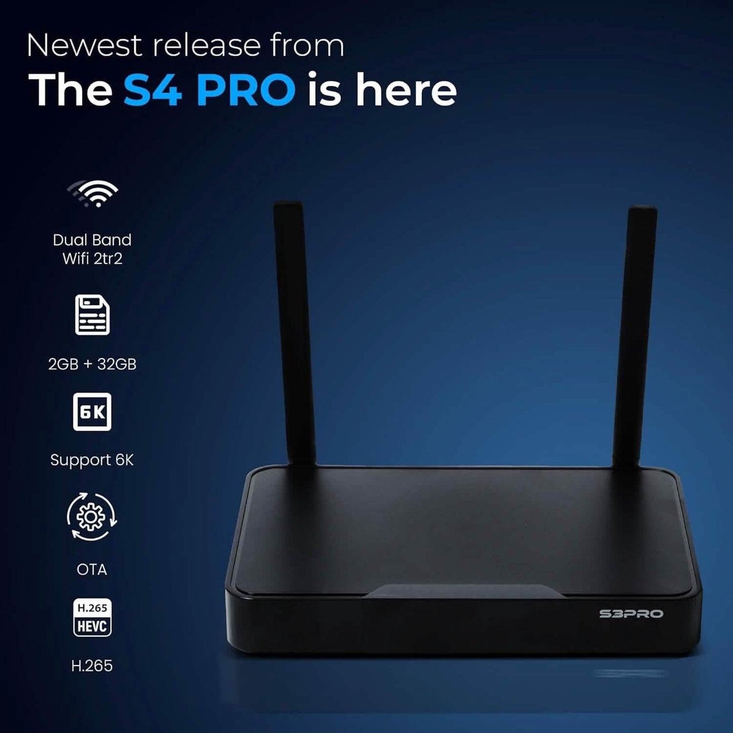 S4 PRO Smart TV Box  (Refurbished)