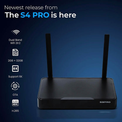 S4 PRO Smart TV Box  (Refurbished)